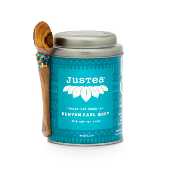 Justea Loose Leaf Kenyan Earl Grey Black Tea 3.2 oz (Pack of 6)