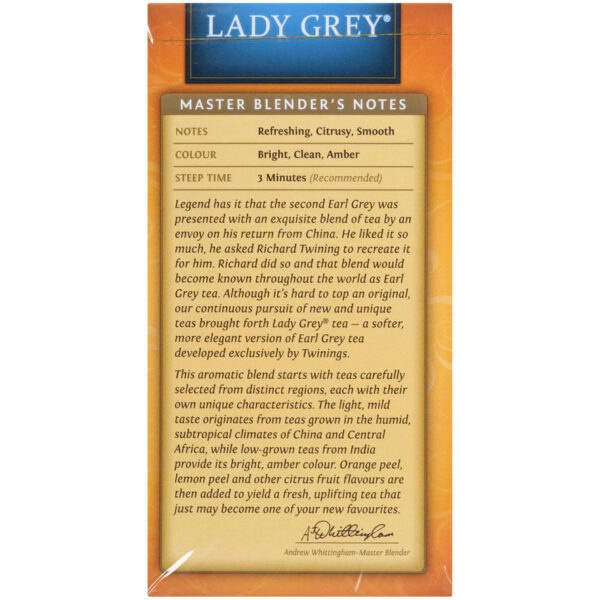 Twinings Lady Grey Tea (6x20 Bag) - Image 4