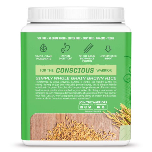 Sunwarrior Organic Plant-Based Protein 13.2 oz - Image 3