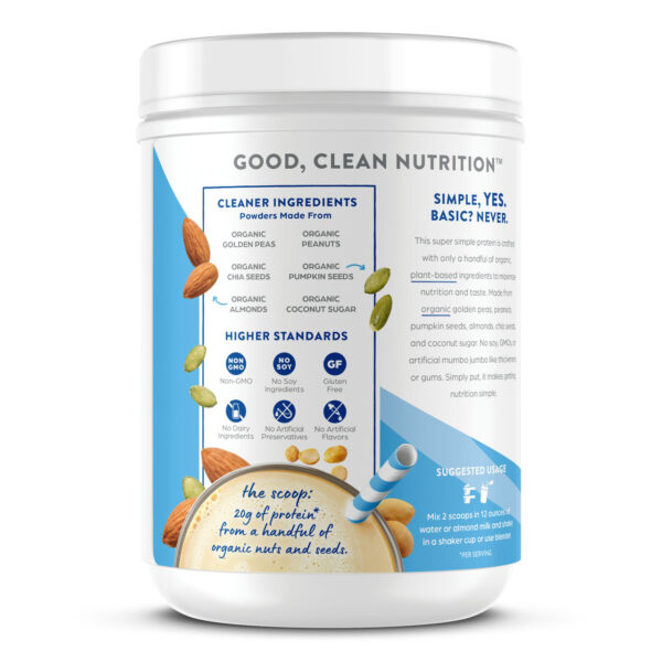 Orgain Organic Simple Vanilla Plant Protein Powder 1.25 lb - Image 8