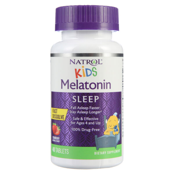 Natrol Kids Melatonin Sleep Fast Dissolving Strawberry Tablets 40 Tablets - Image 6