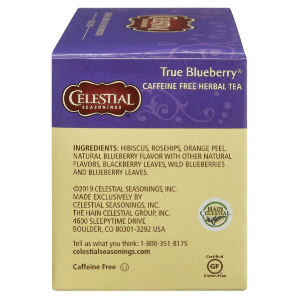 Celestial Seasonings True Blueberry Herb Tea (6x20 bag) - Image 5