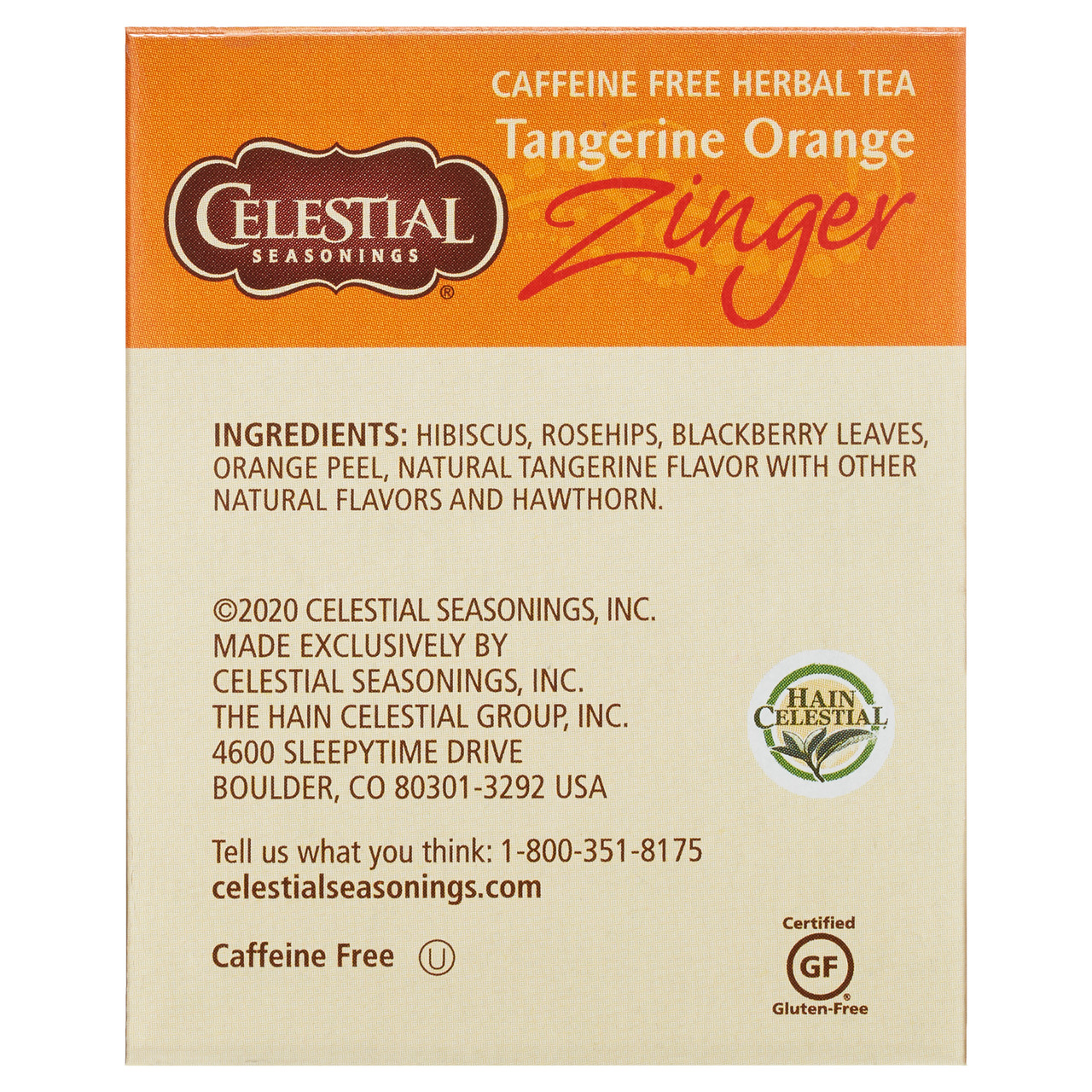 Celestial Seasonings Tangerine Orange Zinger Herbal tea 20 Tea Bags (Pack of 6 Boxes) - Image 6