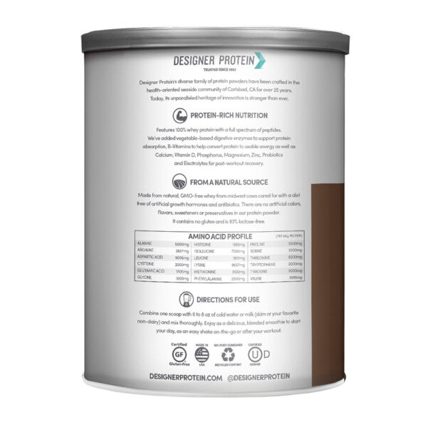 Designer Whey Grmt Chocolate Protein Powder (1x12OZ ) - Image 3