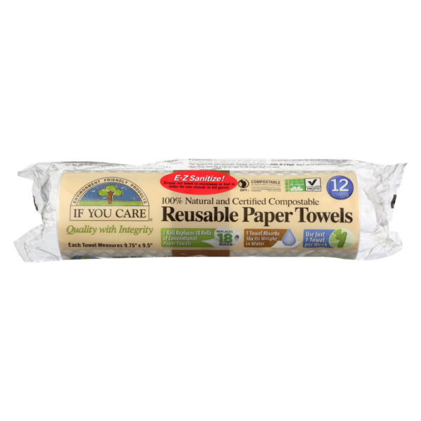 If You Care Reusable Paper Towels 8 x 12 Count - Image 3
