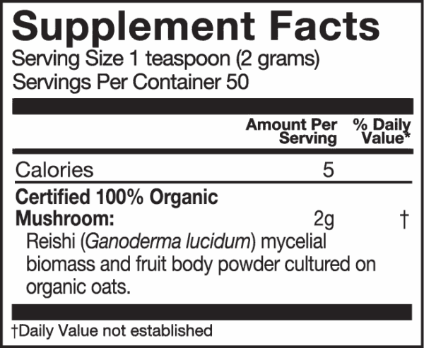 OM Organic Reishi Mushroom Powder 3.5 oz - Image 3