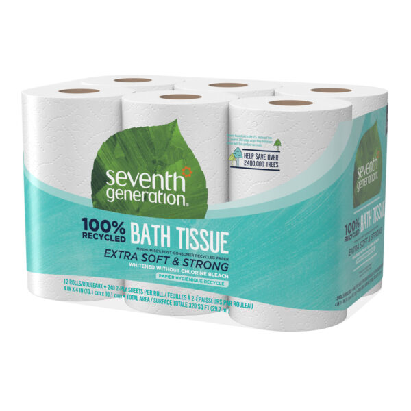 Seventh Generation Bath Tissue, 100% Recycled 300shts (4x12 CT) - Image 3