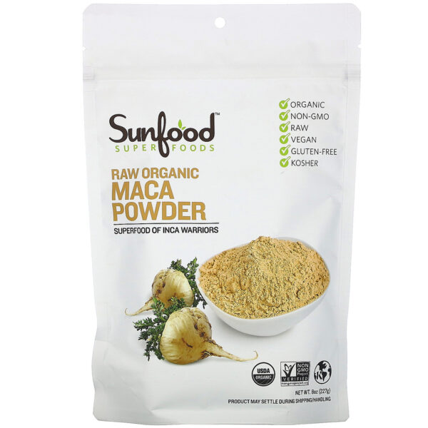 Sunfood Organic Raw Maca Powder 8 oz