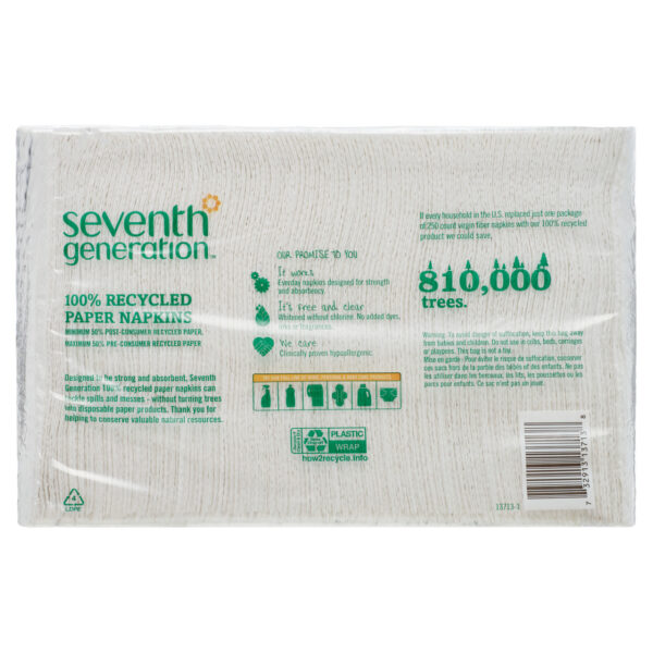 Seventh Generation White Napkins Lunch (12x250 CT) - Image 6