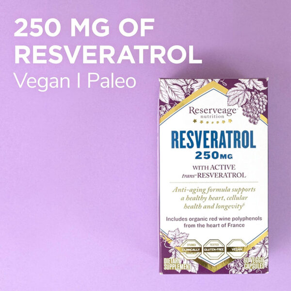 Reserveage Resveratrol 250 mg 60 Capsules - Image 5