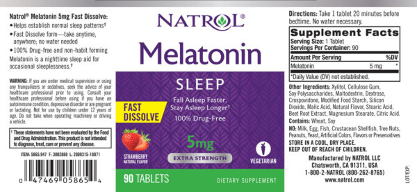 Natrol Melatn Fast DisOlive (1x90TAB ) - Image 7