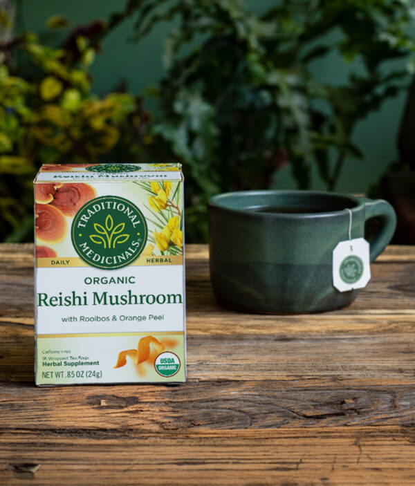 Organic Caffeine Free Reishi Mushroom Herbal Tea 16 Tea Bags (Pack of 6 Boxes) - Image 7