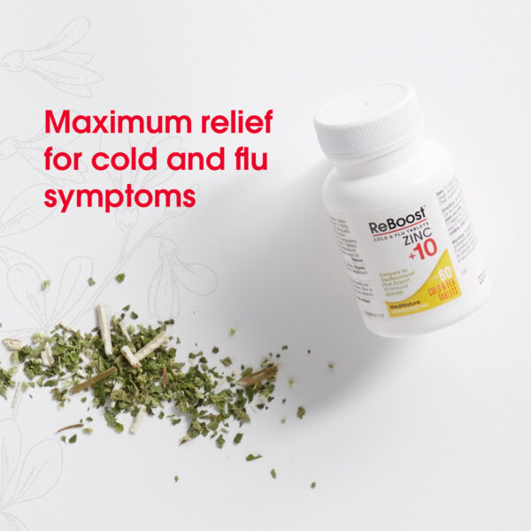 ReBoost Zinc + 10 Max Cold & Flue Relief 60 Tablets - Image 6