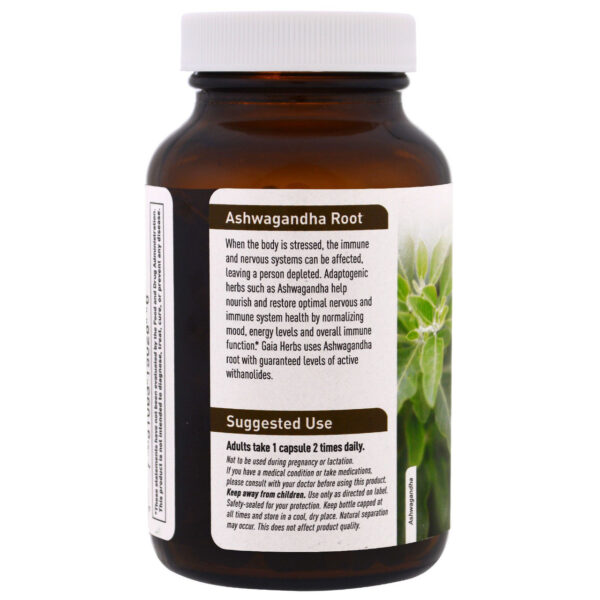 GAIA Herbs Ashwagandha Root 120 Capsules - Image 3