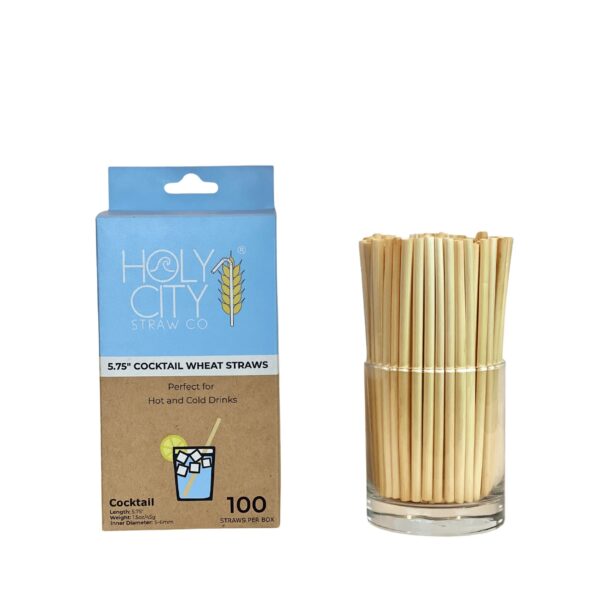 5.75" Cocktail Wheat Straws - Image 6