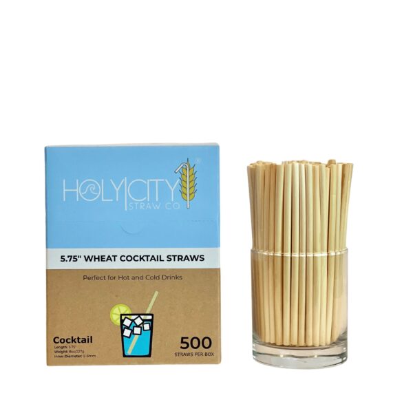 5.75" Cocktail Wheat Straws - Image 7