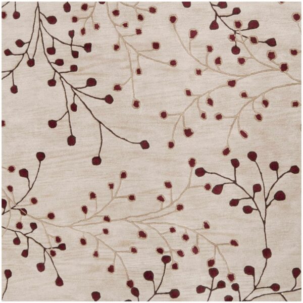 Elsu Beige&Burgandy Wool Rug - Image 24