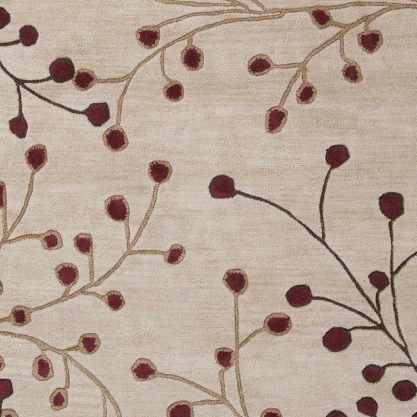 Elsu Beige&Burgandy Wool Rug - Image 12