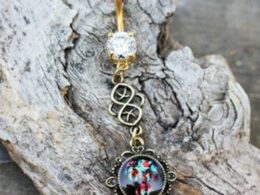 Gold Plated Elephant Pendant Dangle Navel Ring