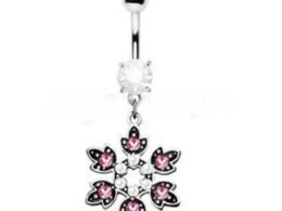 Flower Dangle Navel Ring