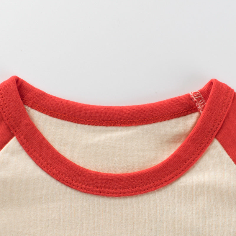 Baby Girl Strawberry Print Pattern Soft Cotton Crewneck Shirt - Image 2