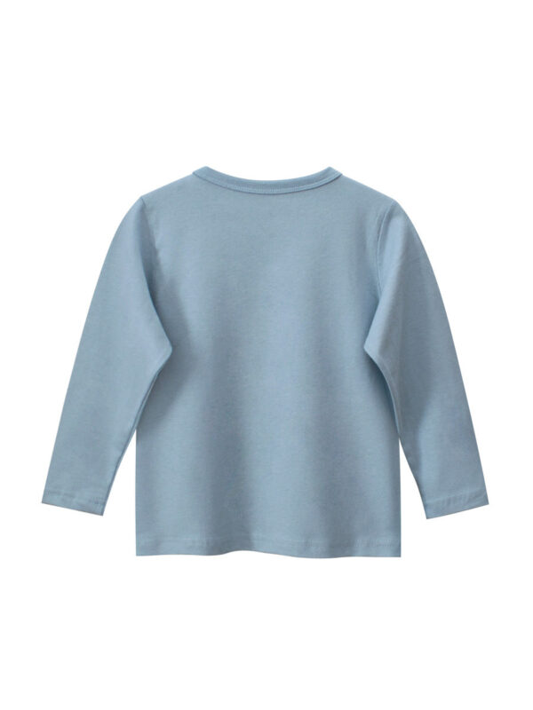 Kids Girls Polar Bear Cartoon Print Crew Neck Long Sleeves Shirt - Image 2