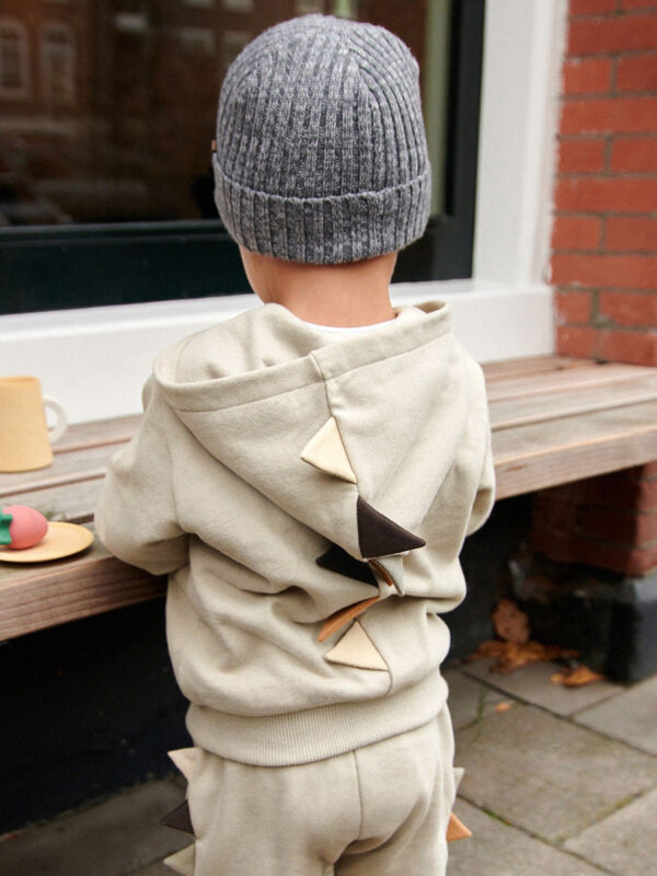 High Quality Spring And Autumn Boys Dinosaur Design Long Sleeves Top Zip-Up Hoodie And Pants Clothing Set - Image 3