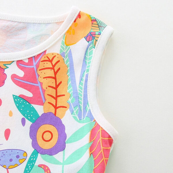Summer Hot Selling Colorful Floral Pattern Sleeveless Dress for Stylish Girls - Image 4