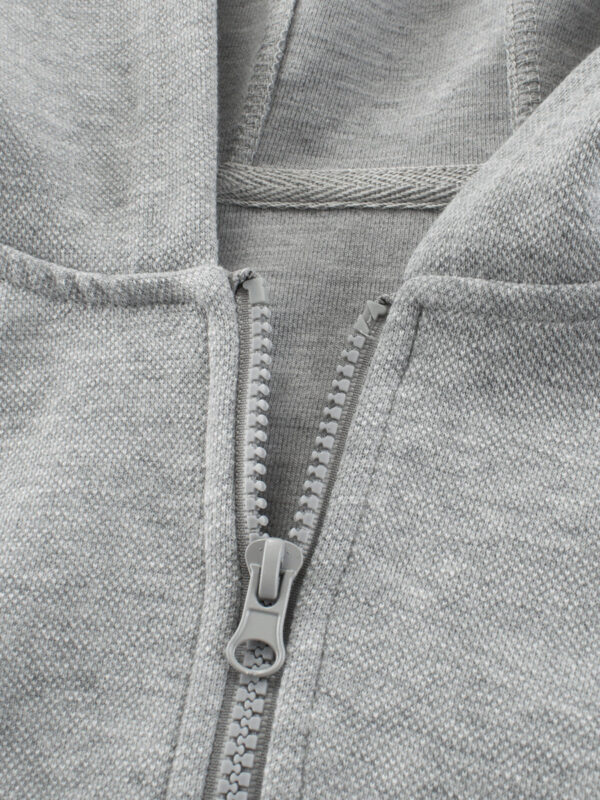 Spring European and American Style Kids’ Outerwear: Letters Print Long Sleeves Zip-up Hooded Coat for Children - Image 3