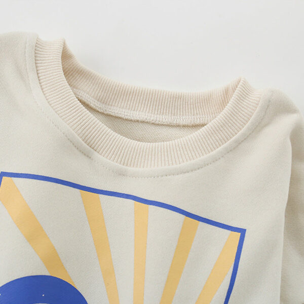 Autumn and Spring Arrival Cartoon and Letters Pattern Long Sleeves Pullover for Stylish Kids - Image 2