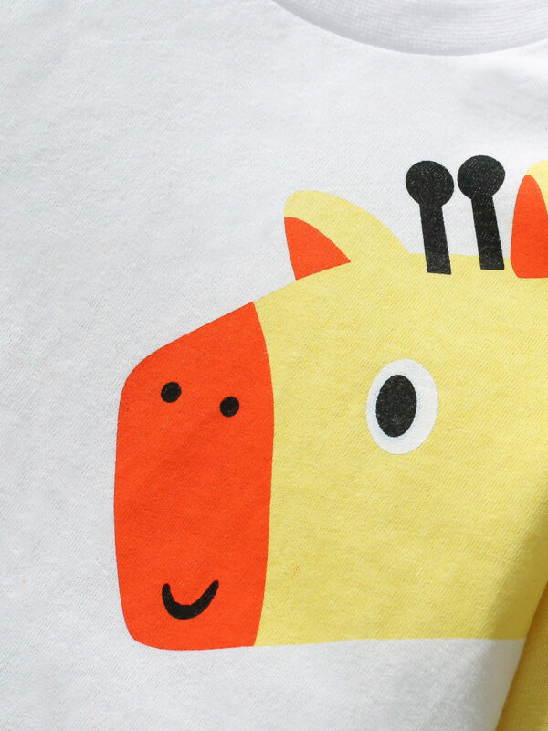 Kids’ Animals Cartoon Pattern Short Sleeves T-shirt in European and American Style for Summer - Image 3
