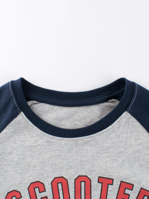 Baby Kids Boys Cartoon And Letters Printing Crew Neck Long Sleeves Pullover - Image 4