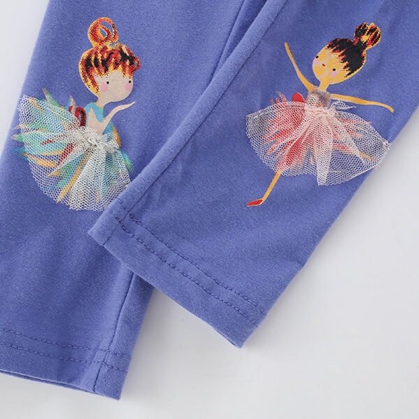 Autumn Arrival Baby Kids Girls Cartoon Pattern Pants - Image 3