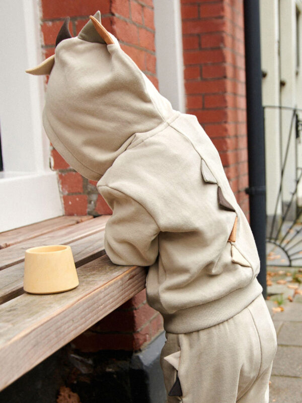 High Quality Spring And Autumn Boys Dinosaur Design Long Sleeves Top Zip-Up Hoodie And Pants Clothing Set - Image 4