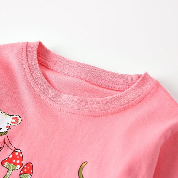 Spring and Autumn Girls Floral Pattern Long Sleeves Top and Pants Clothing Set - Image 3