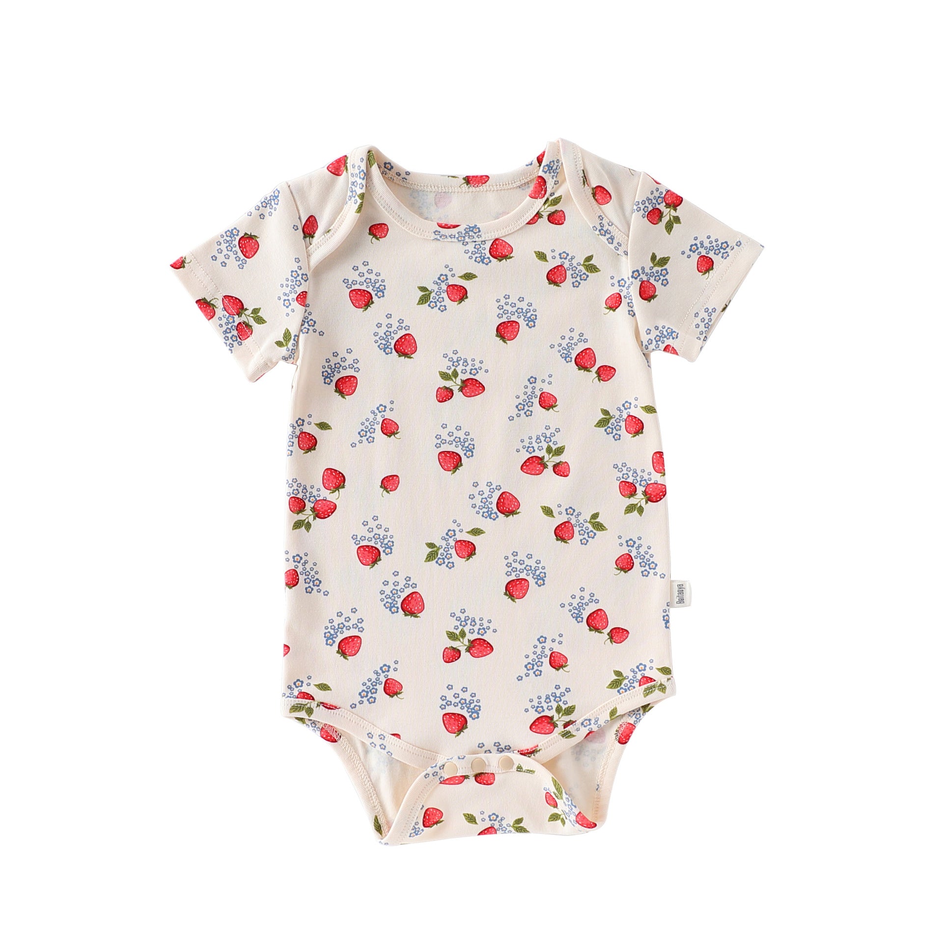 Summer Arrival Baby Unisex Crew Neck Short Sleeves Fruits Pattern Onesies Bodysuits - Image 9