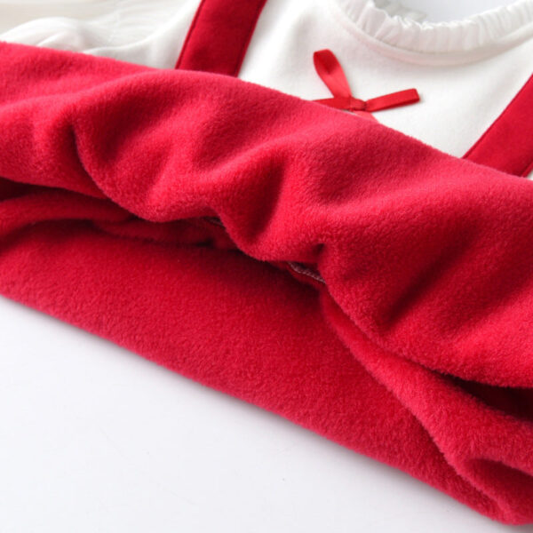 Baby False Pieces Design Bow Patched Design Long Sleeve Onesies - Image 4