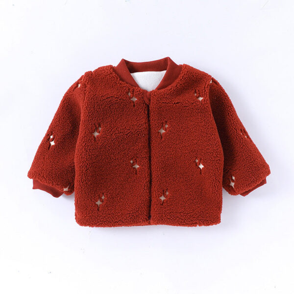 Autumn and Winter Arrival Unisex Baby’s Warm Fleece-lined Starlight Pattern Rompers - Image 13