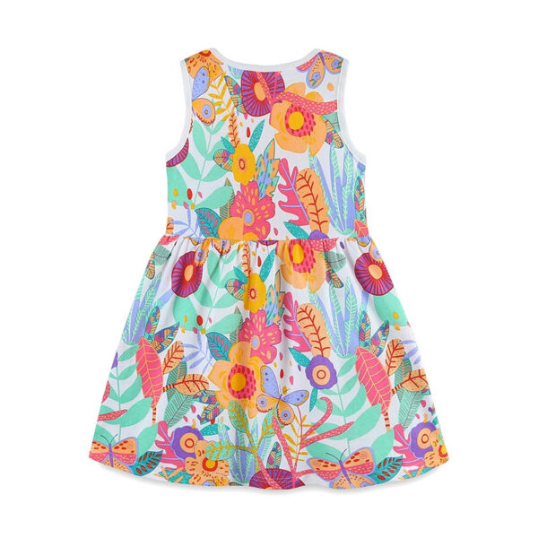 Summer Hot Selling Colorful Floral Pattern Sleeveless Dress for Stylish Girls - Image 2