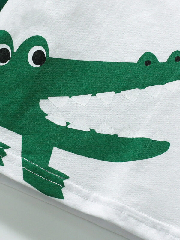 Kids’ Animals Cartoon Pattern Short Sleeves T-shirt in European and American Style for Summer - Image 4