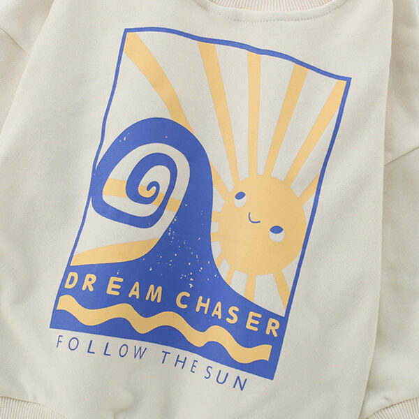 Autumn and Spring Arrival Cartoon and Letters Pattern Long Sleeves Pullover for Stylish Kids - Image 4