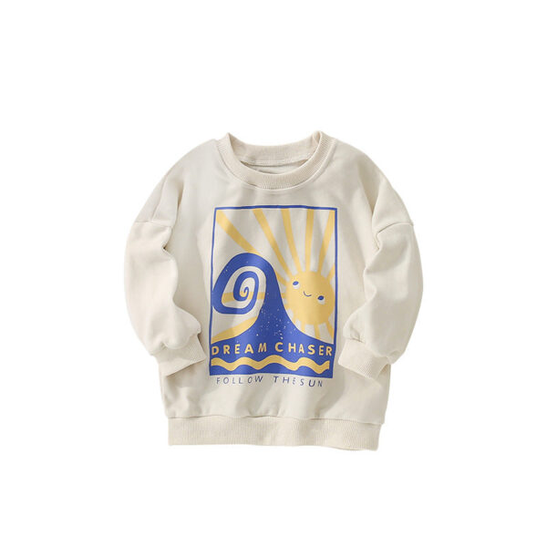 Autumn and Spring Arrival Cartoon and Letters Pattern Long Sleeves Pullover for Stylish Kids - Image 5