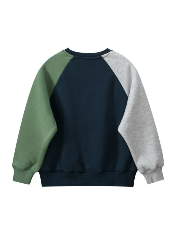 Arrival Kids Letters Printed Pattern Crew Neck Long Sleeves Warm Cozy Pullover - Image 2