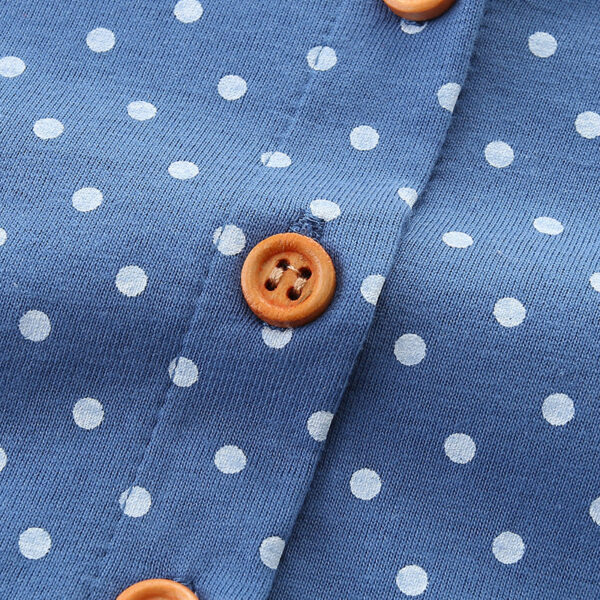 Summer Pure Cotton Dots and Animals Pattern Short Sleeves Dress for Stylish Girls - Image 5