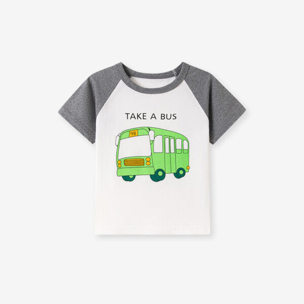 Kids’ Cartoon Pattern Short Sleeves T-shirt in European and American Style for Summer - Image 8