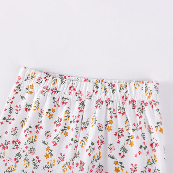 Spring and Autumn Girls Animals Cartoon Pattern Long Sleeves Sweatshirt and Floral Pants Christmas Clothing Set - Image 4