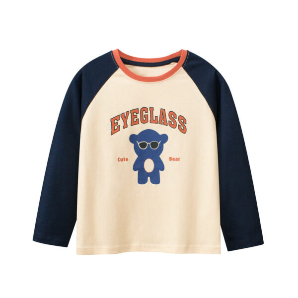 Baby Kids Boys Cartoon And Letters Printing Crew Neck Long Sleeves Pullover - Image 6