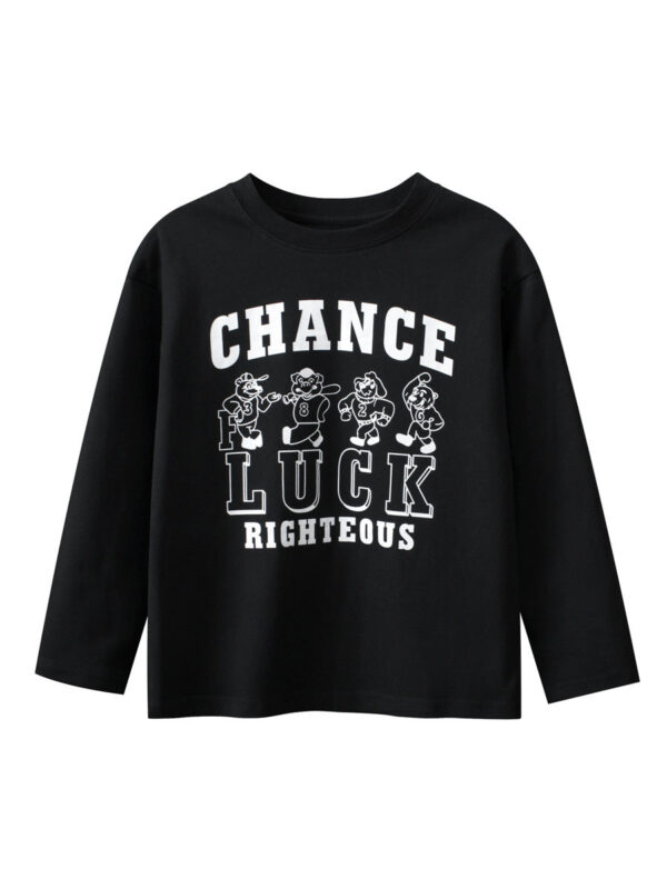 Autumn Arrival Kids Boys Letters and Cartoon Print Crew Neck Long Sleeves Shirt - Image 8
