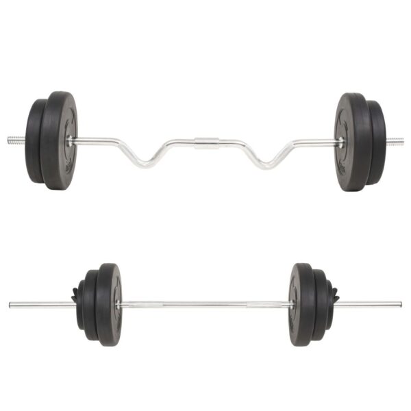 vidaXL Barbell Set 66.1 lb - Image 2