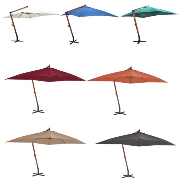 vidaXL Cantilever Umbrella Parasol Garden Outdoor Umbrella with Pully System - Image 6